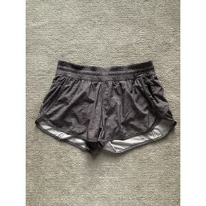 Lululemon Tracker Shorts Gray Zip Pocket Running Gym Lined Women’s 12